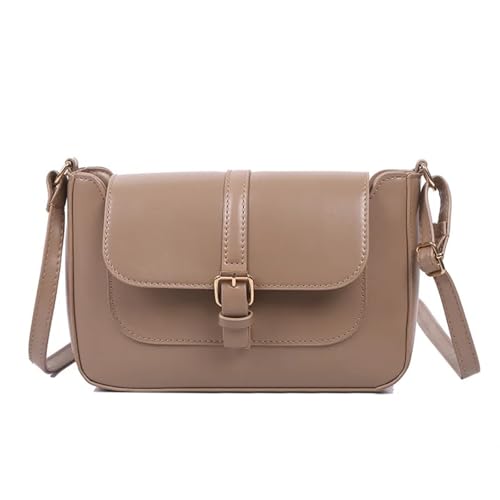 DYYEUAVT Vintage Schulter Umhängetaschen for Frauen Leder Trend Handtaschen Und Geldbörse Retro Kleine Weibliche Messenger Tasche(D Khaki) von DYYEUAVT