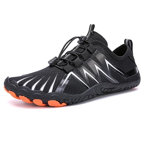 DYYEUAVT Wasserschuhe Schnelltrocknende Schuhe Herren Damen Outdoor Strand Schwimmen Waten Atmungsaktive Fünf-Finger-Sneaker(Black3,41) von DYYEUAVT