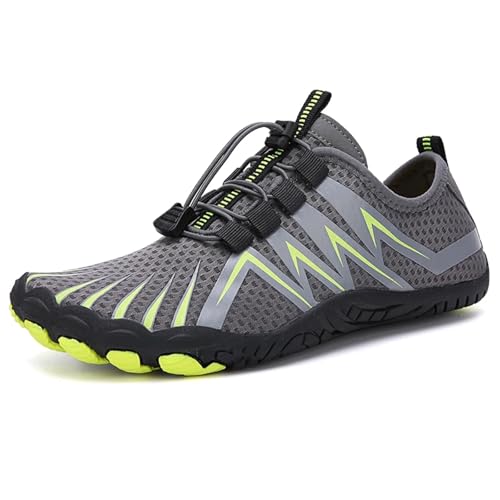 DYYEUAVT Wasserschuhe Schnelltrocknende Schuhe Herren Damen Outdoor Strand Schwimmen Waten Atmungsaktive Fünf-Finger-Sneaker(Grey2,37) von DYYEUAVT