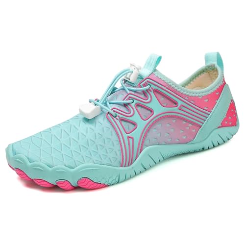 DYYEUAVT Wasserschuhe for Herren Und Damen, Bunt, Schnelltrocknend, rutschfest, Fünf-Finger-Schuhe, Outdoor, Waten, Schwimmen, Barfuß, Aquaschuhe(Red,42) von DYYEUAVT