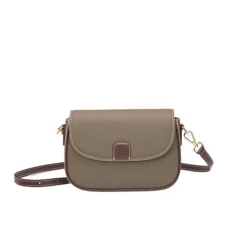 Leder Damentasche Umhängetasche Schlichte(Elephant grey) von DYYEUAVT