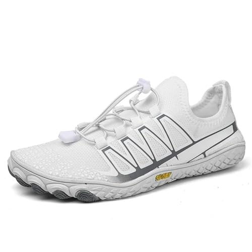 Männer Strandschuhe Frauen Barfuß Wasser Schwimmen Fitness und Training Schuhe Sommer Outdoor Watschuhe Große Größe(White,47) von DYYEUAVT