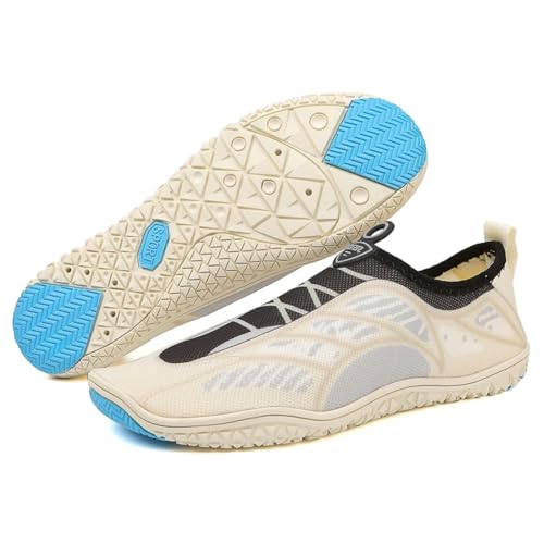Strandschuhe Barfuß Schwimmen Tauchen Wasserschuhe Fitness Meer Sommer Outdoor Watschuhe, beige, 41 EU von DYYEUAVT