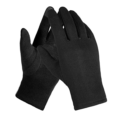 Handschuhe Aus Kunstpelz Wildlederhandschuhe Für Herren Zum Warmhalten Im Winter Plus Fleece Winddichtes Und Kältebeständiges Touchscreen Outdoor Rider Winter Rein Schwarz von DZEREN