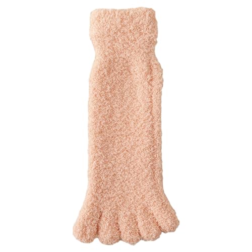 DZHCBNE Frauen Feste Farbe Fuzzy Plüschzehen Socken Winter Warmes Weiches Fleece Fünf Finger Home Schlafsocken Wärme Slipper Socken DZHCBNE Frauen Feste Farbe Fuzzy Plüschzehen Socken Winter Warmes Weiches Fleece Fünf Finger Home Schlafsocken Wärme Slipper Socken von DZHCBNE