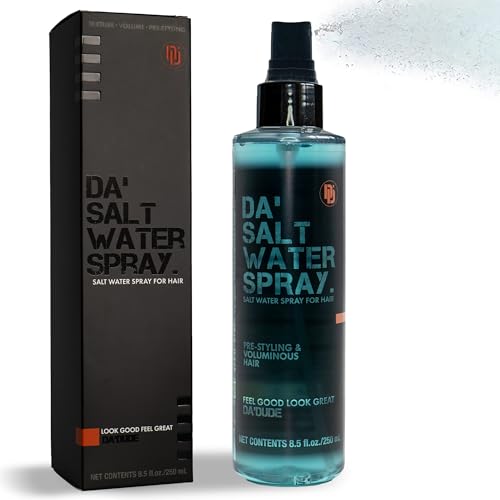 Da Dude Salt Water Spray - Salzspray für Haare - Seasaltspray Männer - Meersalz Haarspray für Volumen - Salzwasserspray mit Beach Waves Effekt - 250ml von Da'Dude