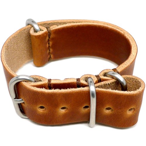 daluca NATO Armband – Natural Dublin (matt Schnalle): 26 mm von Da Luca