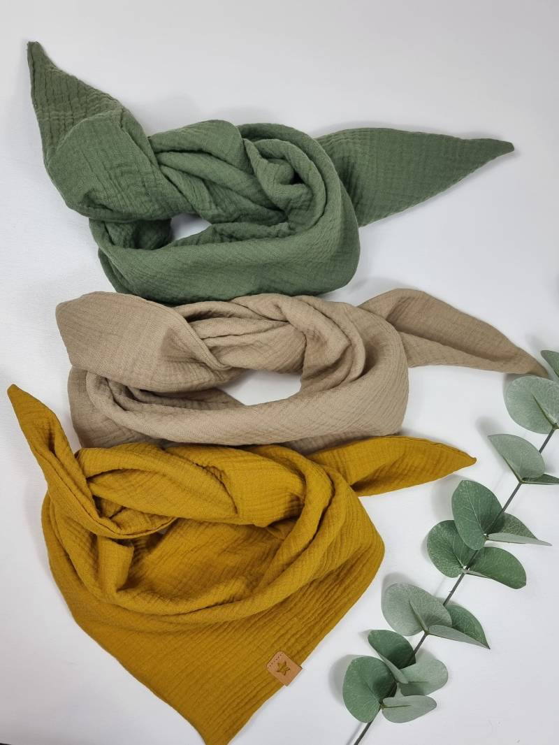 Musselintuch Für Babys Und Kinder, 3 Größen, Dreieckstuch, Halstuch, Schal von DaLeAnncreative