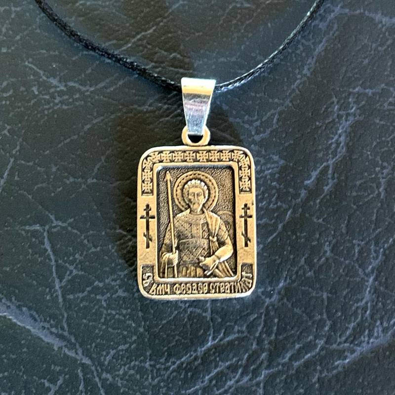 Die Ikonen-Anhänger-Halskette Ist Aus 100% Sterling-Silber. Religiöser Charme. Christliches Geschenk von DaLeeShop
