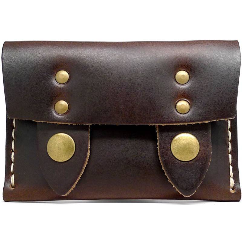 Horizontale Karabinerhaken Portemonnaie Aus Leder - Braun Chromexcel von DaLucaStraps