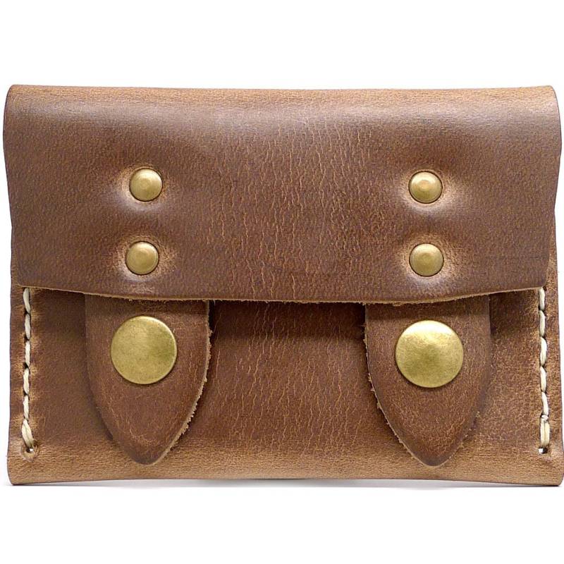 Horizontale Karabinerhaken Portemonnaie Aus Leder - Natürliche Chromexcel von DaLucaStraps