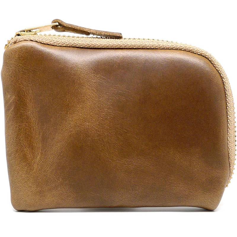 Portemonnaie Aus Leder Zip - Natürliche Chromexcel | Khaki Reißverschluss von DaLucaStraps
