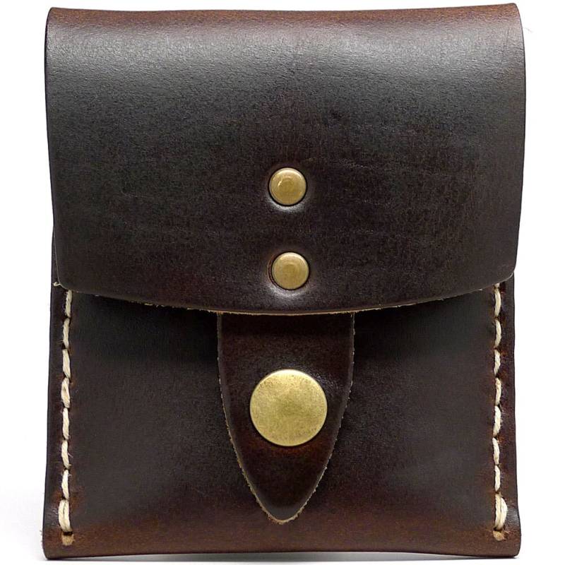 Vertikale Karabinerhaken Portemonnaie Aus Leder - Braun Chromexcel von DaLucaStraps