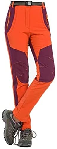 Wasserdichte Softshell-Winterhose (Damen, Orange, Größe M) von DaYee