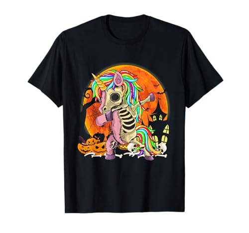 Dab Skelett Einhorn Halloween Vollmond Kinder Unicorn Zombie T-Shirt Dab Skelett Einhorn Halloween Vollmond Kinder Unicorn Zombie T-Shirt von Halloween Einhorn