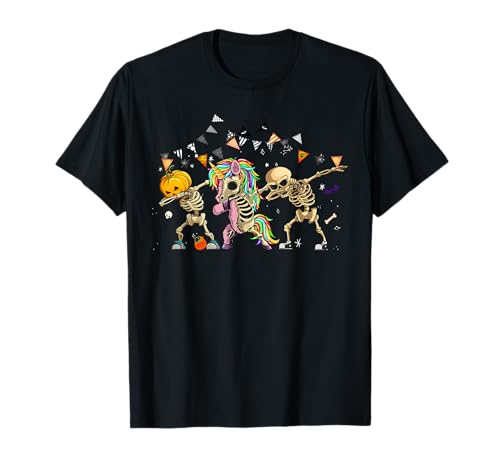 Lustig Dab Skelett Einhorn Kürbis Halloween Kinder Kostüm T-Shirt Lustig Dab Skelett Einhorn Kürbis Halloween Kinder Kostüm T-Shirt von Halloween Einhorn