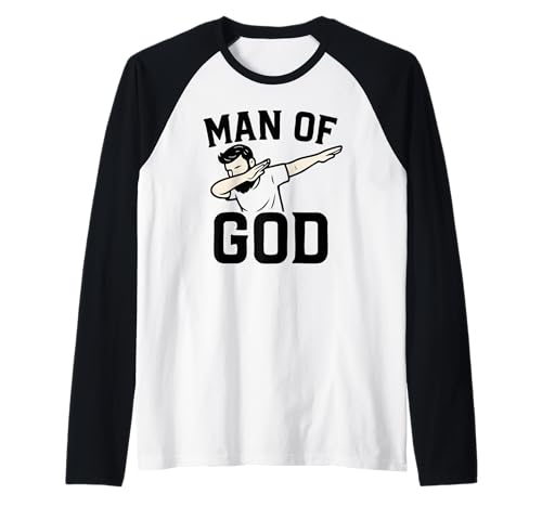 Man of God Dab for Christian Dad Father’s Day Raglan von Dab for Jesus Christ Store