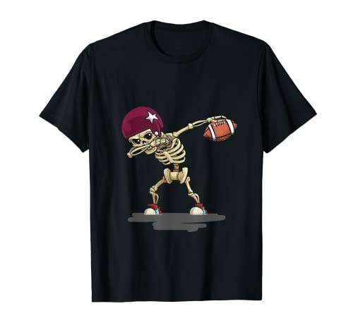 American Football Sport Karneval Halloween Kostüm Kinder Dab T-Shirt von Dabbing American Football Skelett Kostüm Halloween