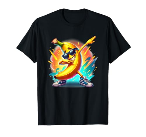 Dabbing Banana trägt Sonnenbrille Dab Dance Mädchen Herren Kinder T-Shirt von Dabbing Banana Crew