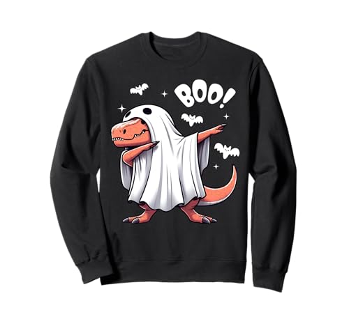 Men Women Kids Funny Dabbing Dinosaur Spooky Halloween Boo Sweatshirt von Dabbing Dino Halloween Fun Costume Animal Lover