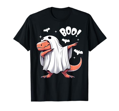 Men Women Kids Funny Dabbing Dinosaur Spooky Halloween Boo T-Shirt von Dabbing Dino Halloween Fun Costume Animal Lover