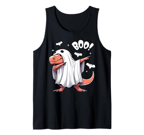 Men Women Kids Funny Dabbing Dinosaur Spooky Halloween Boo Tank Top von Dabbing Dino Halloween Fun Costume Animal Lover