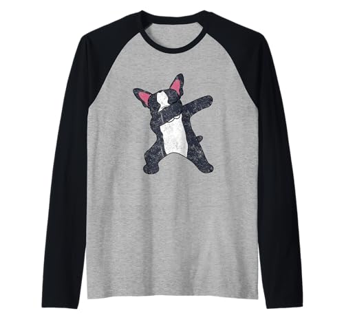 Dabbing Französische Bulldogge Niedliches Haustier Welpe Hund Mama Hundeliebhaber Raglan von Dabbing French Bulldog Pet Puppy Dog Lover Gifts