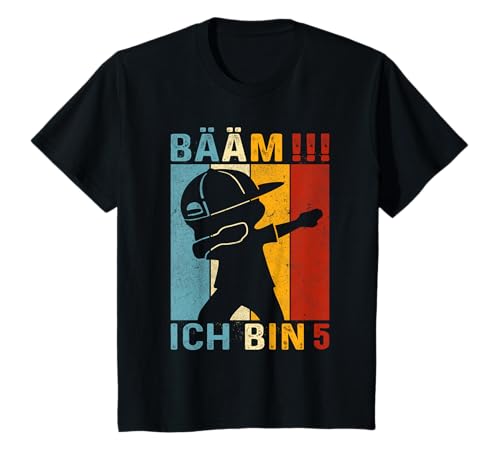BÄÄM Ich bin 5 Dabbing Geburtstagsshirt 5 Jahre Jungs 5 T-Shirt von Dabbing Geburtstag 5 Jahre Junge Geschenk 5 Jungen
