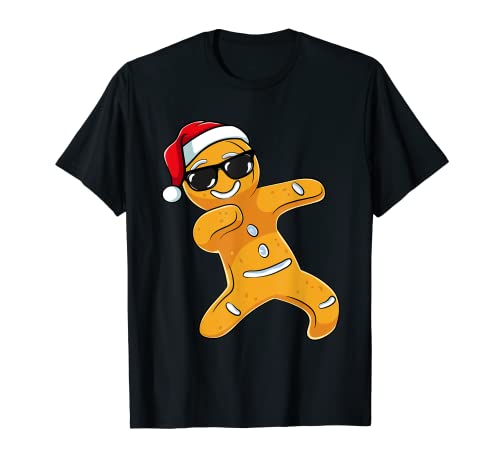 Weihnachts-Shirt, Motiv: Lebkuchen-Weihnachtsmann, T-Shirt, Kinder-Geschenk T-Shirt von Dabbing Gingerbread Man Santa Christmas Dab Store