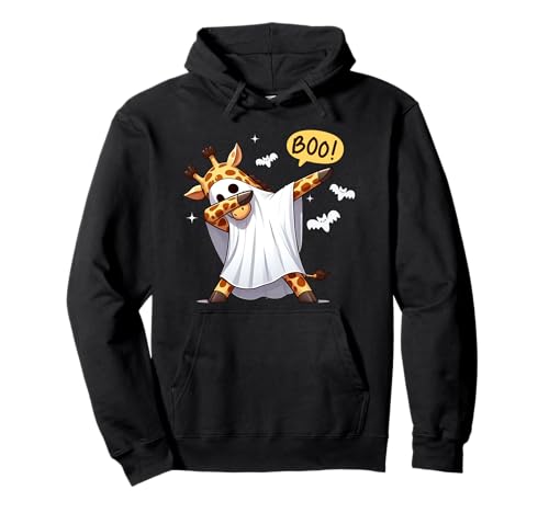 Men Women Kids Funny Dabbing Giraffe Boo Spooky Halloween Pullover Hoodie von Dabbing Giraffe Halloween Fun Costume Animal Lover
