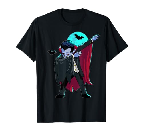 Dabbing Vampir Kostüm Graf Dracula Kinder Halloween Vampir T-Shirt von Dabbing Halloween Monsters Co.