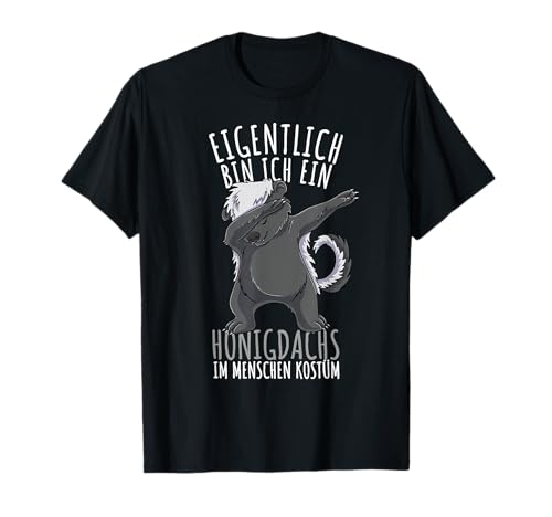 Dabbing Honigdachs Kostüm Mädchen Honigdachs T-Shirt von Dabbing Honigdachs Kostüm Mädchen Honigdachs