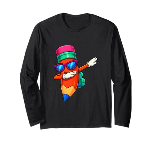 Dabbing Bleistift Sonnenbrille Stift Jungen Mädchen Jugend Kinder Kleinkind Langarmshirt von Dabbing Pen Back To School Outfit
