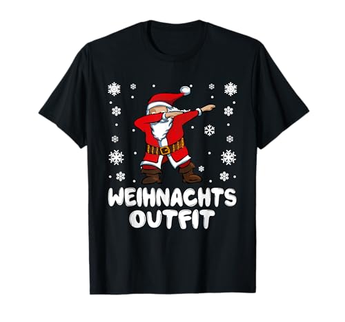 Dabbing Santa Christmas Gifts - Weihnachts T-Shirt für Damen - Schwarz - S - Kurzarm - Cartoon - Weihnachten - Kinder - Crew-Neck T-Shirt mit Kurzärmeln - Winter von Dabbing Santa Christmas Gifts