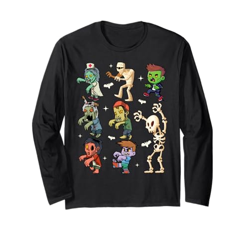 Men Women Kids Skeleton Zombies Funny Boo Spooky Halloween Langarmshirt Men Women Kids Skeleton Zombies Funny Boo Spooky Halloween Langarmshirt von Dabbing Skeleton Zombie Halloween Fun Costumes