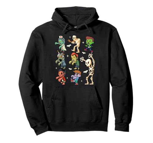 Men Women Kids Skeleton Zombies Funny Boo Spooky Halloween Pullover Hoodie von Dabbing Skeleton Zombie Halloween Fun Costumes