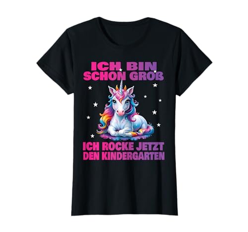Kindergartenkind 2025 Kita Start Anfang Kindergarten Mädchen T-Shirt von Dabbing Unicorn Einhorn Kindergartentüte Kinder