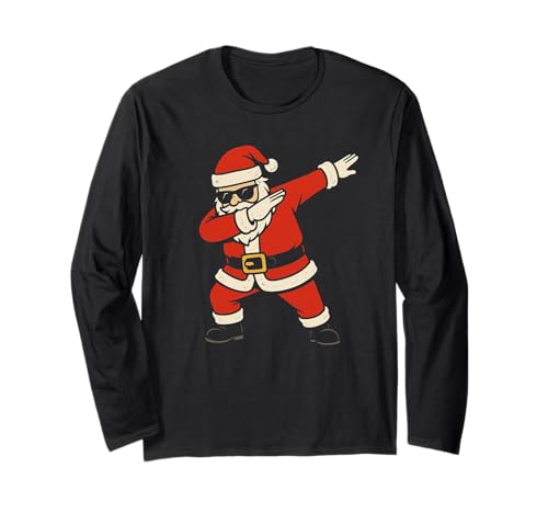 Dabbing Weihnachtsmann Lustige Weihnachten Jungen Kinder Langarmshirt von Dabbing Weihnachtsmann Weihnachten Jungen Kinder