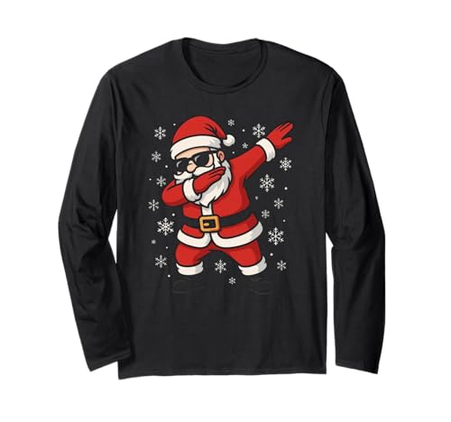 Dabbing Weihnachtsmann Lustige Weihnachten für Jungen Kinder Langarmshirt von Dabbing Weihnachtsmann Weihnachten Jungen Kinder