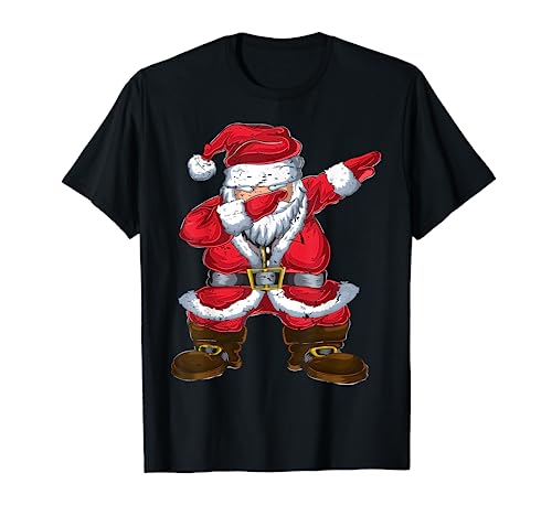 Dabbing Weihnachtsmann Geschenk Weihnachten Santa - Tanzender Santa Claus - Dabbing Weihnachtsmann T-Shirt - Schwarz, S - Klassisch geschnitten, Crew-Kragen, Kurzarm - Herren, Erwachsene von Dabbing Weinachtsmann Geschenk Weihnachten Santa