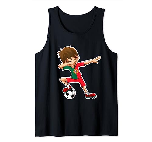 Dabbing Soccer Boy Portugal Trikot, Portugiesisch Kinder Tank Top von Dabbing World Soccer Team FC