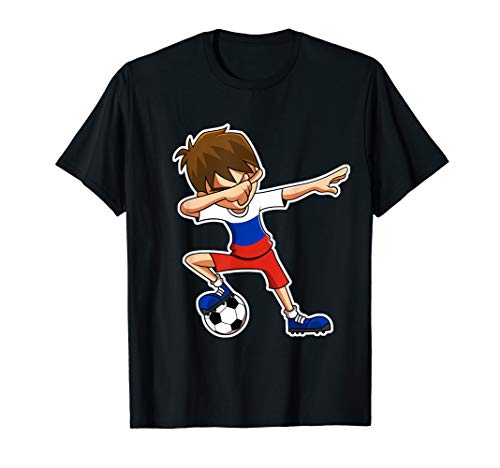 Dabbing Soccer Boy Russia Trikot, Russische Kinder Geschenke T-Shirt von Dabbing World Soccer Team FC