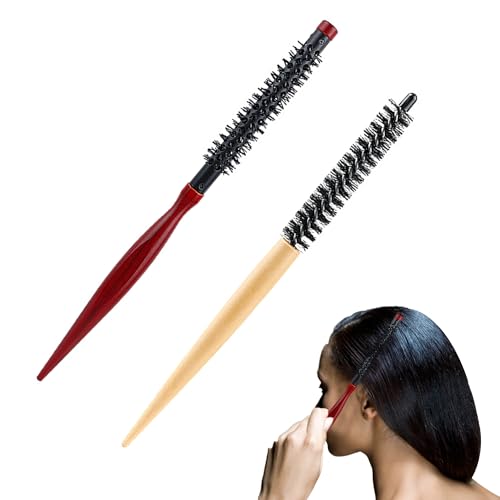 2 runde Haarbürsten, runde Holzbürste, praktische und hitzebeständige Bürsten zum Föhnen, geeignet für Männer und Frauen, zum Glätten, Locken und kurzes Haar 2 runde Haarbürsten, runde Holzbürste, praktische und hitzebeständige Bürsten zum Föhnen, geeignet für Männer und Frauen, zum Glätten, Locken und kurzes Haar von Dacatoow