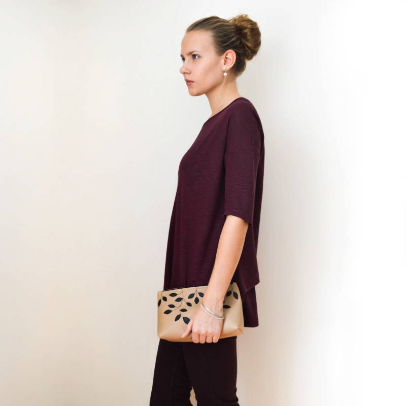 Federmäppchen Aus Veganem Leder, Metall-Reißverschluss, Beiges Federmäppchen, Stiftehalter, Schulmäppchen, Vegane Ledertasche Für Stifte von DaceLShop