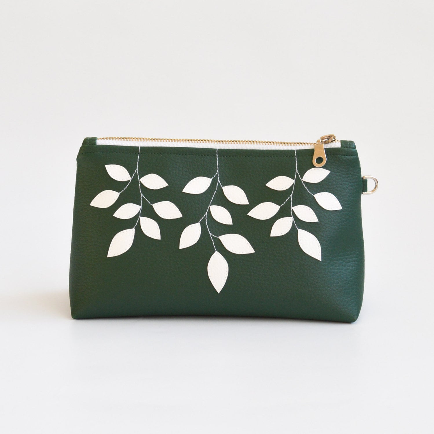 Grüner Beutel Aus Veganem Leder, Smaragdgrüner Beutel, Dunkelgrünes Federmäppchen, Dunkelgrüne Kulturtasche Mit Doppeltem Reißverschluss Grüner Beutel Aus Veganem Leder, Smaragdgrüner Beutel, Dunkelgrünes Federmäppchen, Dunkelgrüne Kulturtasche Mit Doppeltem Reißverschluss von DaceLShop