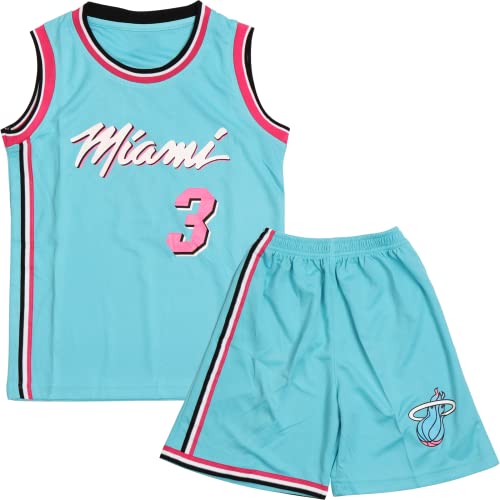 DaceStar Basketball Trikot Kinder, 3 Basketball Kleidung Kinder, Basketball Trainings Ärmellos Trikot und Short, Jungen Basketball Trikot, Kinder Basketball Trikot Set für 4-14 Jahre, Blau M von DaceStar