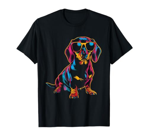 Dackel Sonnenbrille Lustig Hund Mama Wiener Hund Papa T-Shirt von Dachshund Apparel Co.