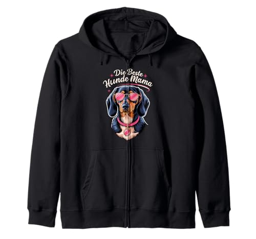 Die Beste Hunde Mama Dackel Damen Dachshund Teckel Kapuzenjacke von Dachshund Dackel Ajeli