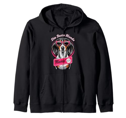 Die Beste Hunde Mama Dackel Damen Dachshund Teckel Kapuzenjacke von Dachshund Dackel Ajeli