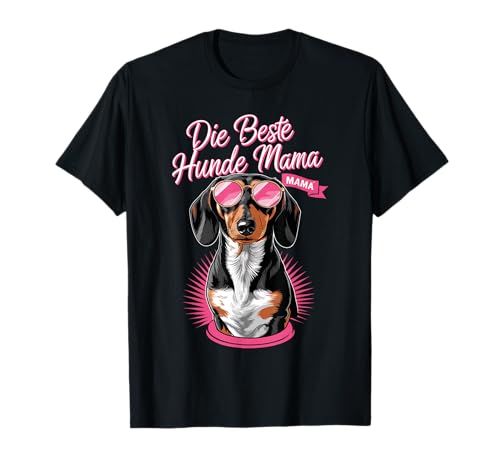 Die Beste Hunde Mama Dackel Damen Dachshund Teckel T-Shirt von Dachshund Dackel Ajeli